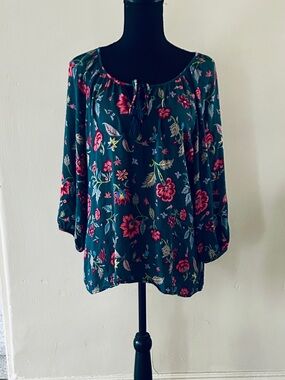 Grace & Lace Floral Peasant Top